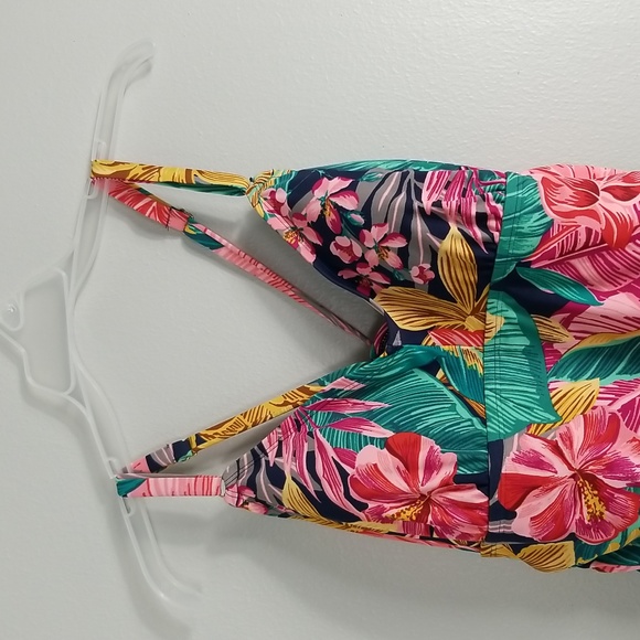 Swimsuit One Piece Tropical Hibiscus Size 16W - Picture 10 of 15